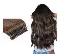 6D Second Generation Hair Piece 6D Machine Quick And Seamless Natural Hair Extensions Can Perm And Dye Hair No Tangling, 10Rows,16inch