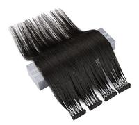 6D Second Generation Hair Piece 6D Machine Quick And Seamless Natural Hair Extensions Can Perm And Dye Hair No Tangling,10Rows,Black,24inch