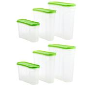 6er Set Storage Containers 1-4L Fresh Seal Case Box Dispenser