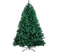 6FT 1,300 Tips Artificial Christmas Pine Tree Holiday Decoration with Metal Stand Easy Assembly for Outdoor and Indoor Decor Green