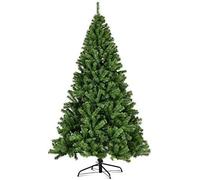 6FT/1.8M Artificial Christmas Tree Xmas Realistic Green Natural Branches with Solid Metal Legs