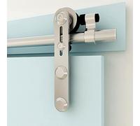 6FT (1.8M) Barn Door Sliding Kit, CCJH Stainless Steel Sliding Door Track System for Single Wood Door