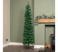 6ft (1.8m) Green Artificial Pencil Christmas Tree With Green Metal Stand and 321 Tips Samuel Alexander Green One Size