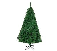 6ft/1.8m Green Bushy Imperial Pine Artificial Deluxe Christmas Tree Hinged Branches 730 Pencil Point Tips with Metal Stand Xmas Home Decorations
