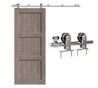 6FT (1.8M) Sliding Door Track Kit, CCJH Internal Stainless Steel Sliding Barn Wood Door Hardware System for Single Door