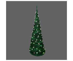 6ft (180cm) B/O Prelit Silver Baubles Decorated Pop Up Christmas Tree