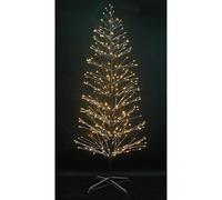 6ft/180cm Pre Lit LED Lights Brown Snowy Twig Tree Indoor 296 Warm White Lights Birch Tree