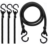 6FT & 3FT Long Heavy Duty Elastic Bungee Straps, 72-Inch/36-Inch Luggage Rope Tie Downs Cable Bungee Cords with Hooks for Camping, Tarps, Bike,Cars,Roof Racks,Tent Transport Locking