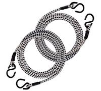 6FT & 3FT Long Heavy Duty Elastic Bungee Straps, 72-Inch/36-Inch Luggage Rope Tie Downs Cable Bungee Cords with Hooks for Camping, Tarps, Bike,Cars,Roof Racks,Tent Transport Locking (4PCs 72-Inch)