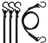 6FT & 3FT Long Heavy Duty Elastic Bungee Straps, 72-Inch/36-Inch Luggage Rope Tie Downs Cable Bungee Cords with Hooks for Camping, Tarps, Bike,Cars,Roof Racks,Tent Transport Locking