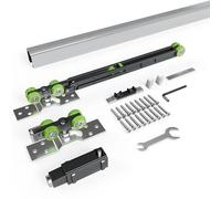 6FT/72in Pocket Door Track Kit with Soft Close and Soft Open, Commercial Grade, Aluminum, Simple to Install (Door Not Included)