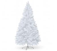 6ft/7ft Green White Pre-lit/PVC/Snow White/Slim Pencil Christmas Tree Xmas Decor (7ft Snow White Xmas Tree)