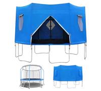 6ft/8ft/10ft/12ft Trampoline Tent, Trampoline Top Round Shade Cover, Trampolines Sunshade, Foldable Design, Waterproof and Sunscreen for Birthday Parties, Picnics, and Community Activities (10ft)