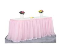 6FT 9FT Birthday Party Table Skirt Decor Hotel Wedding Banquet Tablecloth Solid color cover Xmas Halloween Decorations for Banquet Wedding Birthday Party(Pink,183cm x 76.2cm)