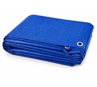 6ft × 9ft BlueTarpaulin Waterproof (1.8m x 2.75m) Cut Size | Tarpaulin Sheet with Reinforced Eyelets | UV/Tear Resistant Multipurpose Weatherproof Tarp for Garden, Farming and Camping