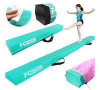 6FT/9FT Folding Balance Beam for Kids ages 3-15- Foldable Gymnastics Floor Beam,Anti-Slip ,Carrying Bag, Faux Suede Covered,EVA foam,Gymnastics Equipment for Kids Training At Home,School,Gym Center