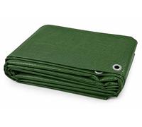 6ft × 9ft Green Tarpaulin Waterproof (1.8m x 2.75m) Cut Size | Tarpaulin Sheet with Reinforced Eyelets | UV/Tear Resistant Multipurpose Weatherproof Tarp for Garden, Farming and Camping