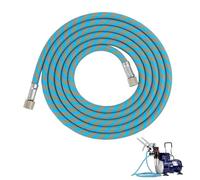 6ft Airbrush Hose 1.80m Nylon Braided Air Hose with 1/8" BSP Male to Female Ends and 1/8" Male to 1/4" Female Adapter, Flexible Rubber Core for Airbrush Kit and Air Compressor Connection