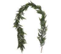 6ft Artificial Cedar Garland Christmas Greenery Decor | This artificial cedar garland mimics the look of real greenery to enhance your festive home decorations.