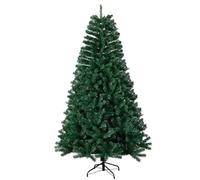 6ft Artificial Christmas Tree Decorations - Xmas Tree with 1200 Tips & Foldable Metal Stand - Holiday Decorative Green Tree for Home Office Indoor Outdoor Decor