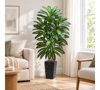 6FT Artificial Dracaena Tree with Tall Black Planter, Large Indoor Plant | Realistic Fake Tree with Decorative Pebbles, Tall Floor Plant for Living Room, Office and Modern Home Décor