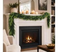 6FT Christmas Norfolk Pine Garland Real Touch Artificial Greenery Faux Pine