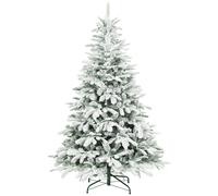 HOMCOM 6 ft Artificial Christmas Tree with 1182 Branches, Hinged Xmas Tree, Green