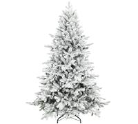 6ft Christmas Tree Artificial - White Frosted Green 1528 Tips
