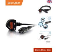 6ft Cloverleaf Power Cord - Replacement Laptop Adapter, Male-to-Male Connection