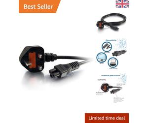 6ft Cloverleaf Power Cord - Replacement Laptop Adapter, Male-to-Male Connection