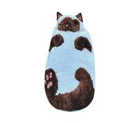 6FT Cute Cat Sleeping Bag for Adults, 3D Animal Print Wearable Blanket, Soft Fluffy Warm Sleeping Bag for Camping, Travel, Hiking, Indoor Use (B)