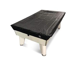 6ft Fitted Nylon Snooker Pool Table Cover - For 6 Foot Tables - Red - Protects Against Sunlight, Spills & Dust (Black)
