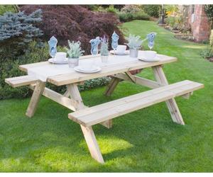 6ft Forest Garden Rectangular Picnic Table - Pressure Treated
