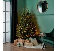 6Ft Full Fraser Fir Warm White Led Pre-Lit Artificial Christmas Tree - Green