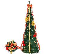 6FT Fully Decorated Pre-lit Pop Up Artificial Christmas Tree Decor