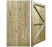 6ft Heavy Duty Wooden Garden Gate, T&G Fully Framed Flat Top Treated Timber Door for Outdoor Pathway Home Access, 180cm High x 90cm Wide