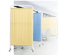 6ft High Foldable Room Divider, Medical Privacy Screen With Wheels, Clinic/Patient/Examination Room Temporary Fence Folding Iron Frame(D,1-panel)