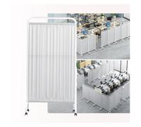6ft High Foldable Room Divider, Medical Privacy Screen With Wheels, Clinic/Patient/Examination Room Temporary Fence Folding Iron Frame(E,5-panel)