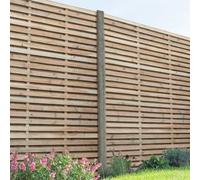 Forest 6' x 6' Pressure Treated Contemporary Double Slatted Fence Panel (1.8m x 1.8m)