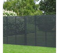 6ft High Forest Single-Sided Slatted Fence Panel - Anthracite Grey