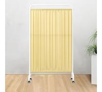 6FT High Mobile Medical Privacy Screen Room Divider with Wheels, Standing Door Partition, 4-Panel Protective Divider for Clinic Office Beauty Salon