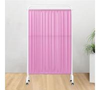 6FT High Mobile Medical Privacy Screen Room Divider with Wheels, Standing Door Partition, 4-Panel Protective Divider for Clinic Office Beauty Salon