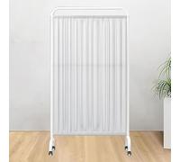 6FT High Mobile Medical Privacy Screen Room Divider with Wheels, Standing Door Partition, 4-Panel Protective Divider for Clinic Office Beauty Salon