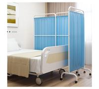 6ft High Portable Room Divider on Wheels - 3-Panel Blue Partit for Salon, Health Hall, Office - Adjuble Folding Room Separator