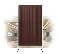 6ft High Portable Room Divider on Wheels 3Panel Folding Divider for Office Hospital Beau SalonBrown Color