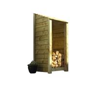 (6ft, Light Green) Wooden Log Store - Standard Roof (L-79cm, H-126cm / 180cm, W-81cm)