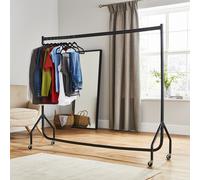 House of Home 6Ft X 5Ft Heavy Duty Steel Hanging Clothes Rail, Black