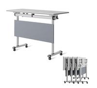 6FT Modern Folding Meeting Table for Conference Room Large Mobile Seminar & Negotiation Table Versatile Collapsible Furniture for Office & Events
