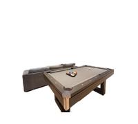 6ft or 7ft Pool Table with Dining Top and Table Tennis in Stylish Colours with Chrome Corner Caps Multi Use Games Table with Accessories Included (Charcoal Grey, 7ft)
