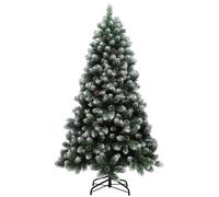 6ft Pinecone Christmas Tree Artificial - White Frosted Green 774 Tips